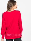 Agnes & Dora Blouson Tee Long Sleeve Red