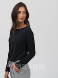 Agnes & Dora™ Fitted Tee Long Sleeve Black