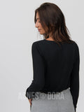 Agnes & Dora™ Fitted Tee Long Sleeve Black