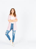 Agnes & Dora™ Flutter Sleeve Cardi Pink Gingham