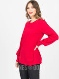 Agnes & Dora Blouson Tee Long Sleeve Red