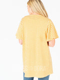 Agnes & Dora™ Flutter Sleeve Cardi Mustard Gingham