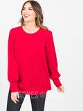 Agnes & Dora Blouson Tee Long Sleeve Red